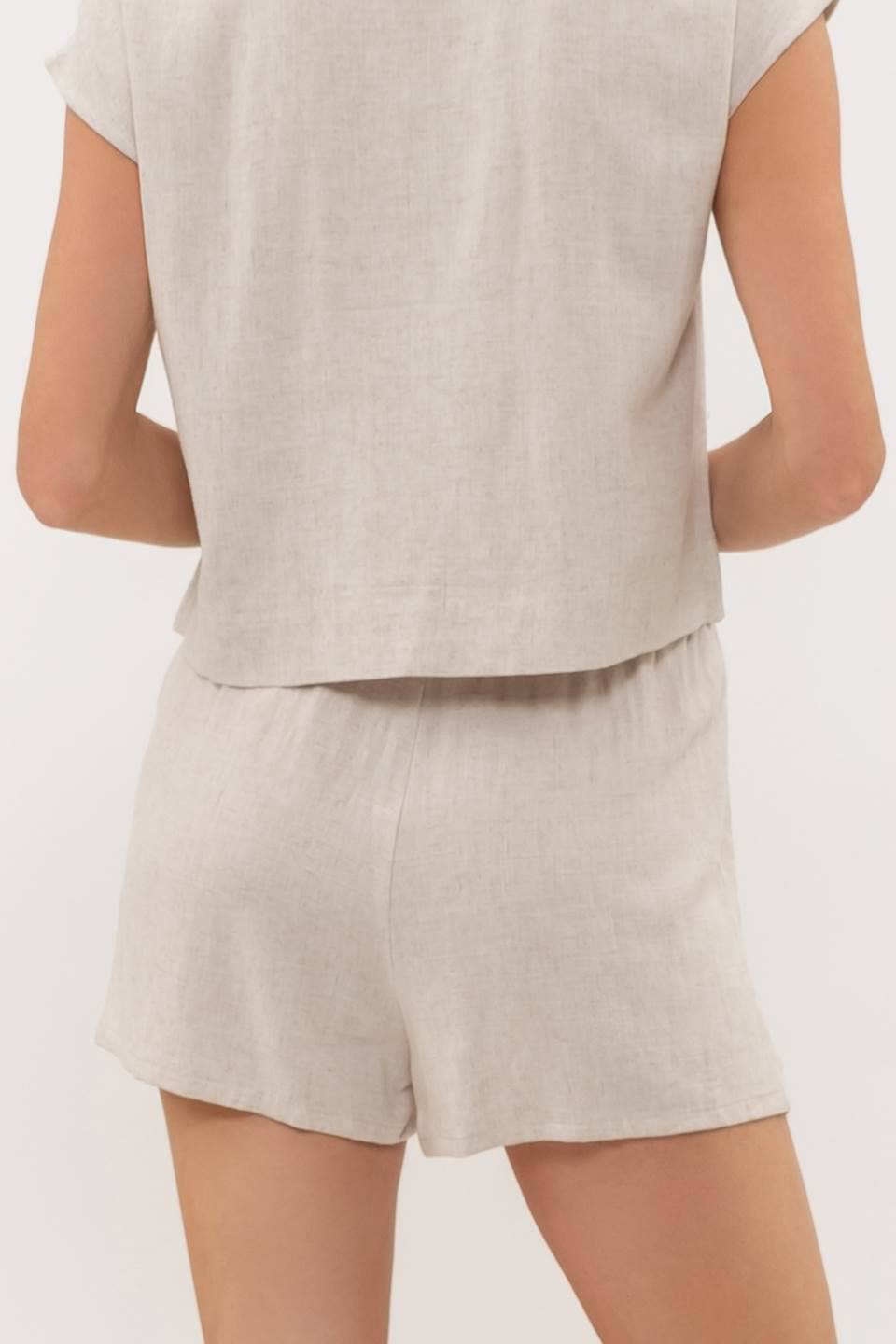 Calista Linen Blend Shorts Set