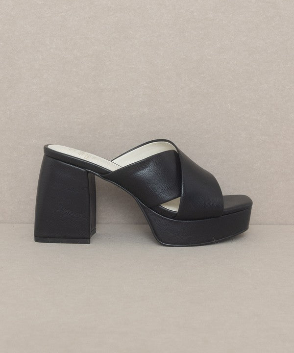 OASIS SOCIETY Carmen - Chunky Platform Mule Heel