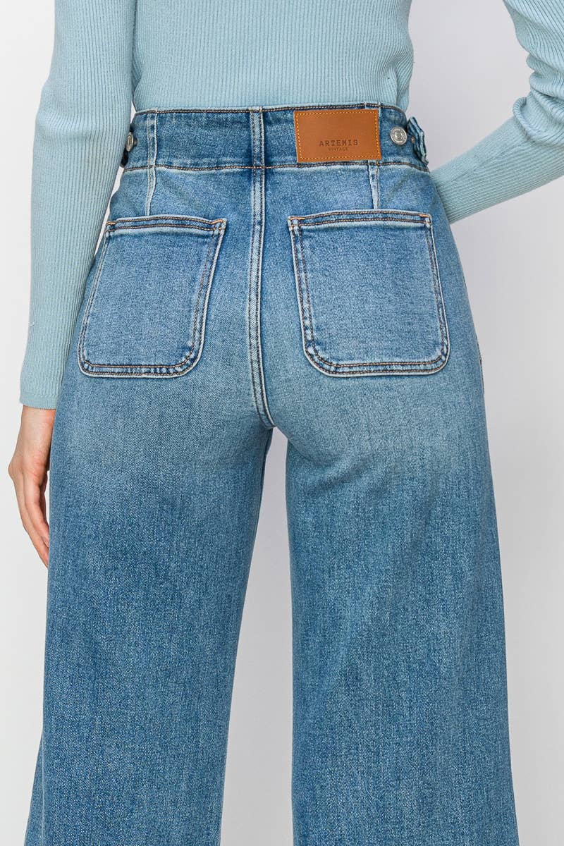 Aria High Waisted Wide Leg Jeans 25.5 Inseam