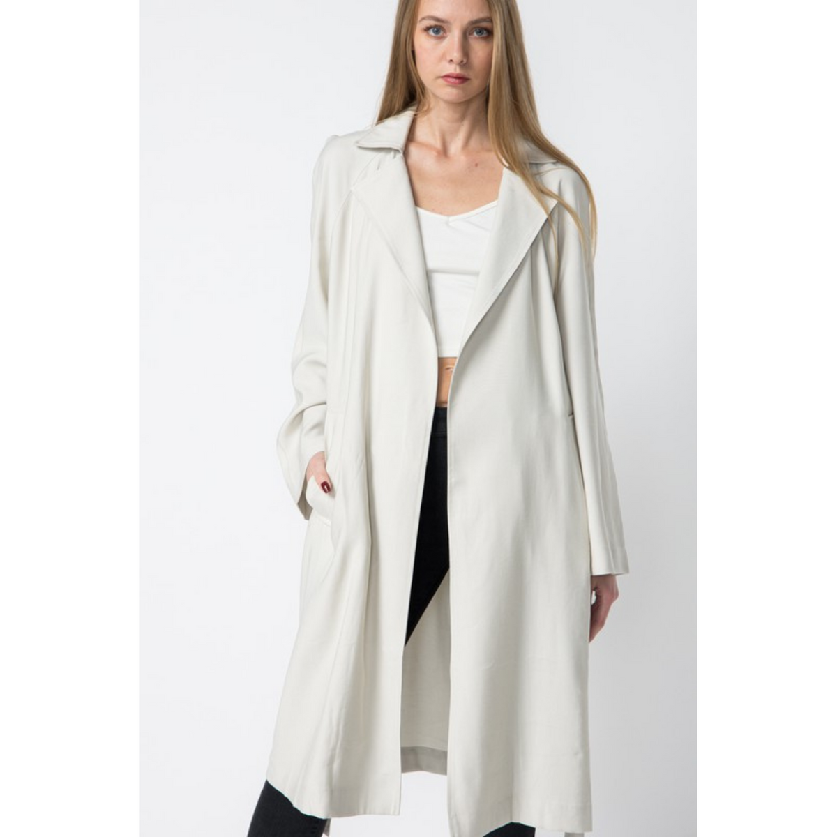 Vienna Trench Coat with Belt- Taupe