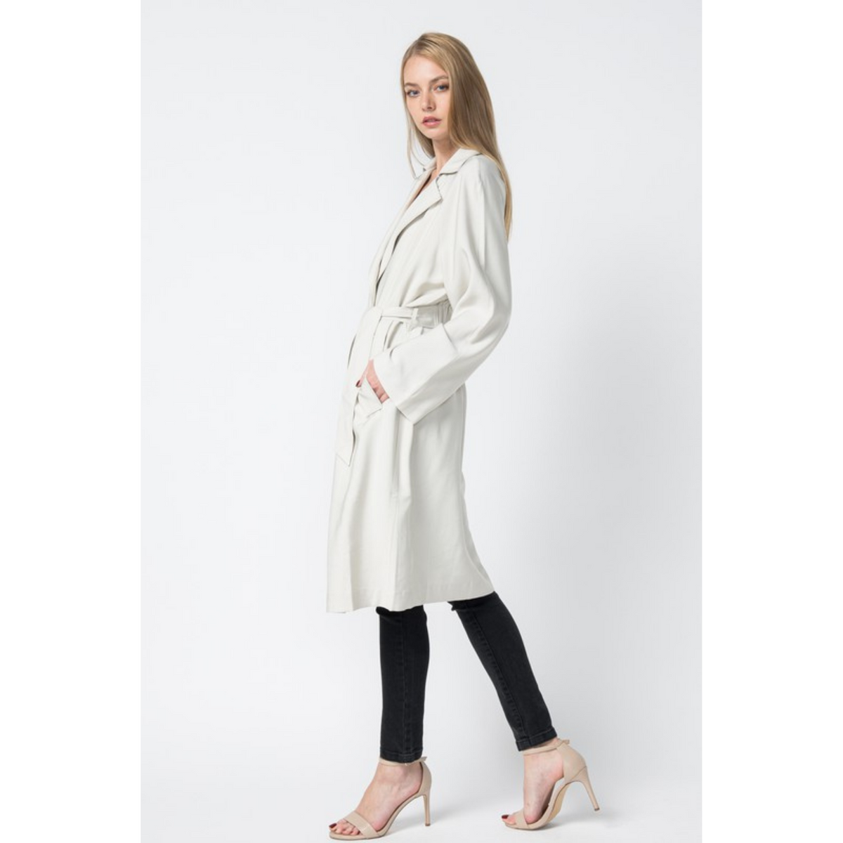 Vienna Trench Coat with Belt- Taupe